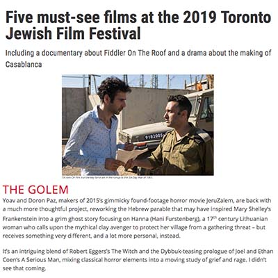Five must-see films at the 2019 Toronto Jewish Film Festival
